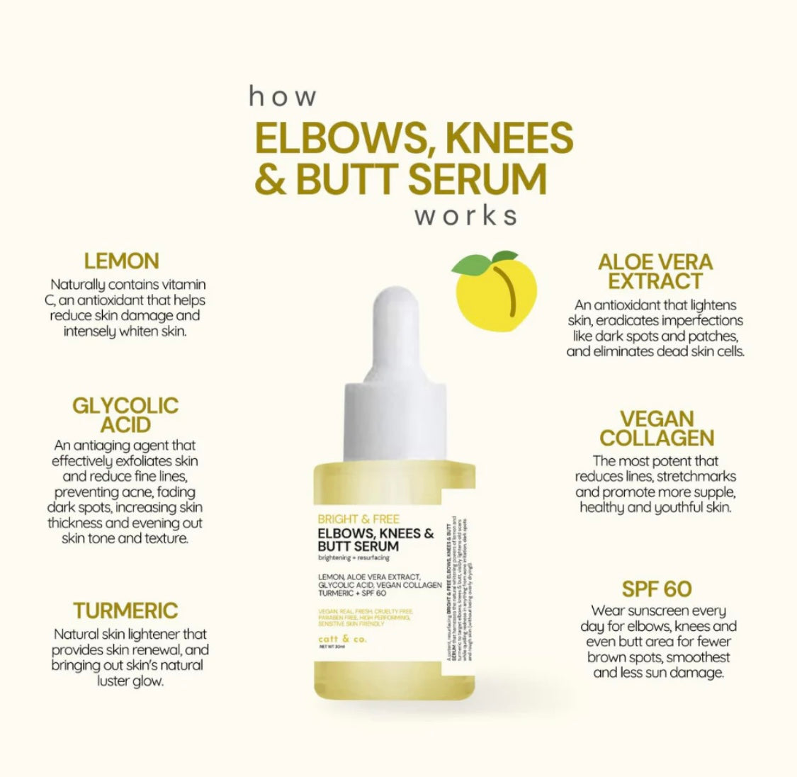 Bright & Free Elbows, knees, @ butt Serum 30ml