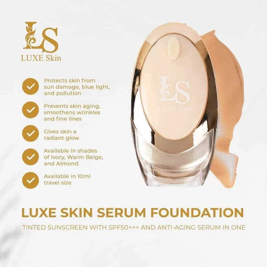 Luxe Skin Serum Foundation IVORY SPF 50+++ 45ml Full Size