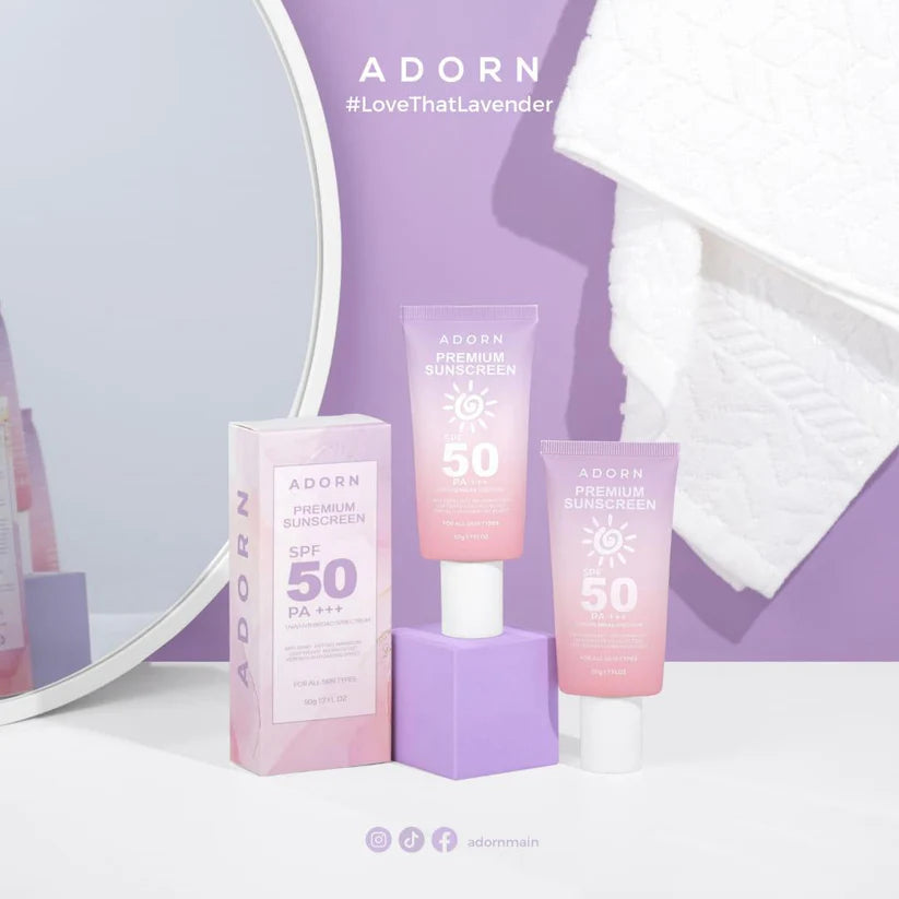 Adorn Premium Sunscreen Spf 50+++ 50g